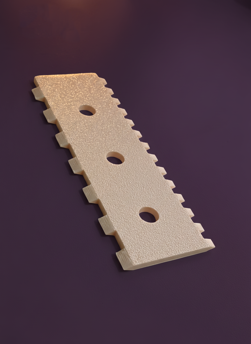 The Dual Edge Teeth Rib (6 20 cm) - Wheel Throwing Rib Tool