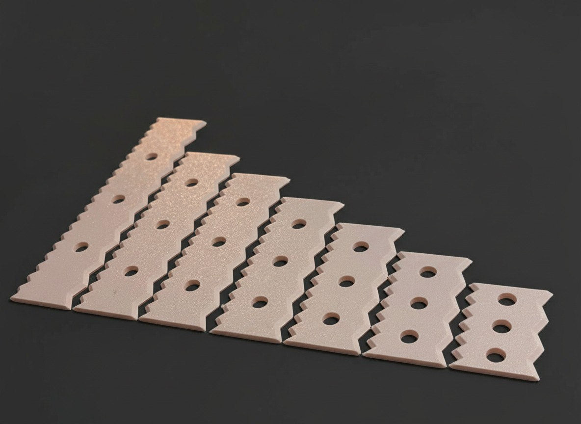 The Dual zig-zag Rib (6 - 20 cm) - Wheel Throwing Rib Tool