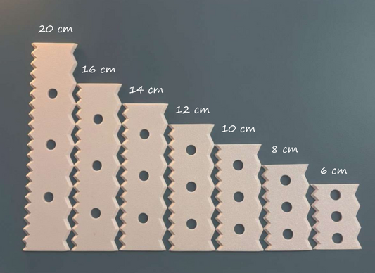 The Dual zig-zag Rib (6 - 20 cm) - Wheel Throwing Rib Tool