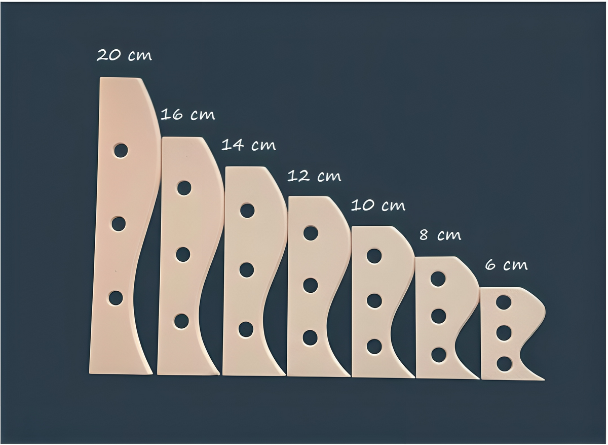 The Single Edge Curved Rib - Wheel Throwing Rib Tool